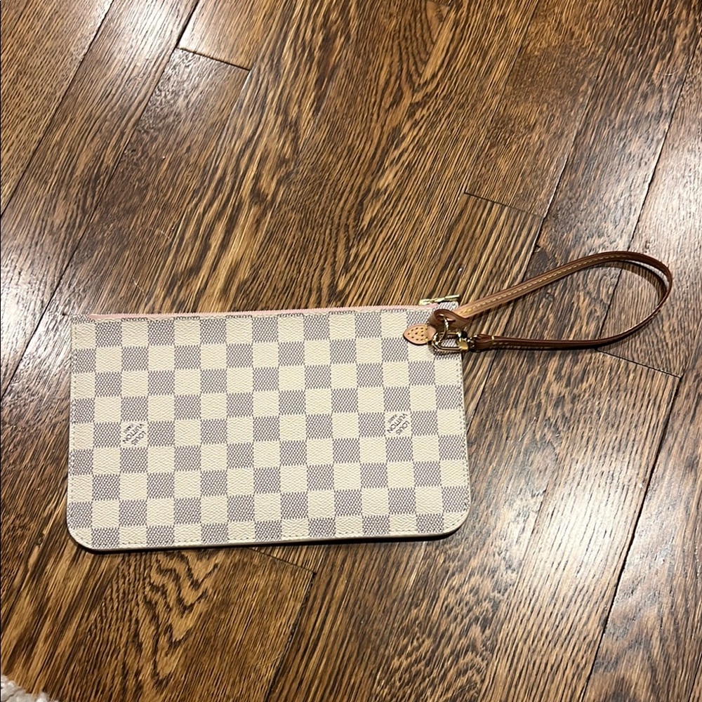 Louis Vuitton Damier Azur Checkered Wristlet Clutch or Insert for larger bags